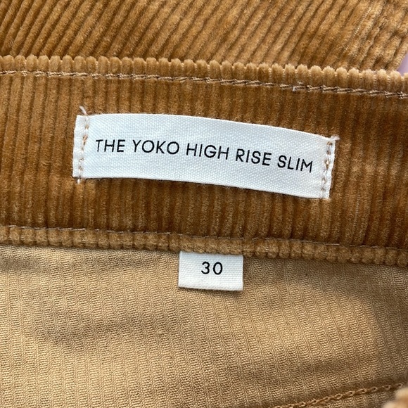 Aritzia Denim Forum The Yoko High Rise Slim Corduroy Size 30 - Picture 11 of 11
